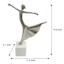 Decorative Silver Dancing Lady on Marble Stand, 14.5"