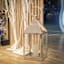 Chrome Lantern with LED Candle, 21"