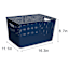 Navy Blue Crossover Weave Storage Basket, Extra Large