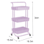 3-Tier Rolling Storage Cart, Lavender