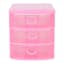 3-Drawer White & Tint Pink Mini Organizer
