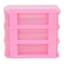 3-Drawer White & Tint Pink Mini Organizer
