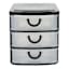 3 Drawer Black & Clear Mini Storage Organizer