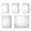 Set of 5 White Storage Baskets