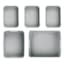 Set of 5 Grey Storage Baskets
