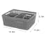 Set of 5 Grey Storage Baskets