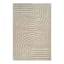 Curve Beige Geo Rings Area Rug, 4x6