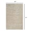 Curve Beige Geo Rings Area Rug, 4x6