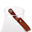 Glass Lantern with Leather Handle, 9"