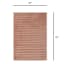Canyon Blush Pink Striped Faux Fur Rug, 4x6