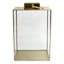 Gold Rectangle Lantern with Glass, 18"
