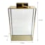 Gold Rectangle Lantern with Glass, 18"