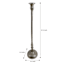 Silver Cast Taper Candle Holder, 21"