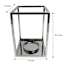 Chrome Hurricane Candle Holder, 10"