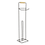 Toki Matte Black & Bamboo Toilet Paper Holder