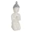 White Buddha Figurine, 4.5x4.7x12.8