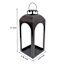 Black Metal Arch Lantern, 21"