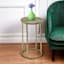Juno Metal Accent Table, Gold Metallic