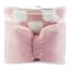 3-Pack Pink & White Checkered Faux Fur Throw Pillows