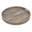 Black  Bleached Mango Wood Tray Black, 20"