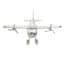 Decorative Silver Aluminum Airplane, 13x11