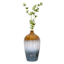 Brown, White, and Blue Ceramic Decor Vase, 11.8"