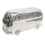 Silver Aluminum Bus Figurine, 8"