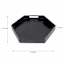 Large Black Hexagon Acacia Wood Tray, 17"