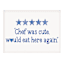 Would Eat Here Again Canvas Wall Art, 12x16