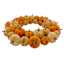 Homespun Harvest Orange Pumpkin Wreath, 18"