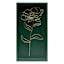 Framed Gold Teal Floral Wall Art, 16x8