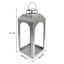 Silver Metal Lantern, 21"