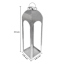 Silver Metal Lantern, 36"
