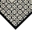 Home Black & White Tile Puffback Kitchen Mat, 12x34