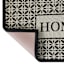 Home Black & White Tile Puffback Kitchen Mat, 12x34