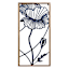 3-Piece Framed Blue Metal Floral Set, 36x18