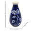 Navy Blue Floral Chinoiserie Vase, 3x6