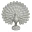 White Resin Peacock Figurine, 12"