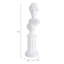 White Flocked Pedestal Bust Figurine, 4x12