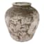 Matte Brown Reactive Ceramic Vase, 11"