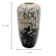 Black & Brown Reactive Glaze Vase, 13"
