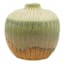 Green Reactive Glaze Ceramic Vase, 7"