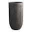 Japi Dark Grey Tall Fluted Outdoor Planter, Small