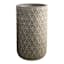 Patterned Tall Grey Outdoor Planter, Large