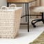 Cotton Rope Laundry Hamper with Removable Liner, White