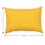 Butter Yellow Canvas Lumbar Outdoor Throw Pillow, 14x20
