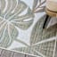 (E513) Found & Fable Santorini Cala Green Leaves Outdoor Area Rug, 8x10