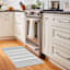 Honeybloom Cook N' Comfort Light Blue & Ivory Striped Anti-Fatigue Kitchen Mat, 20x39
