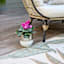 Found & Fable Silver Metal Outdoor Planter, Small