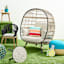 Paloma Taupe Wicker with Sand Cushions Oversized Patio Egg Chair